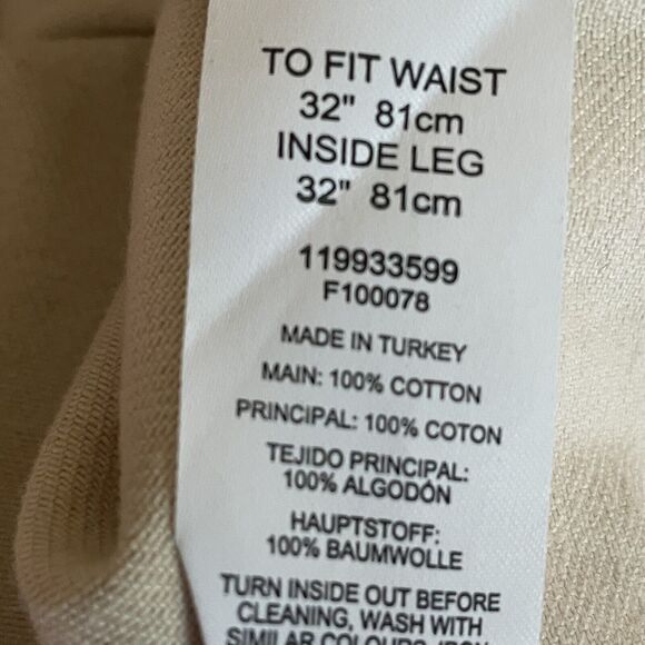 ASOS Design Carpenter Pants Men 32x32 Baggy Ivory Cotton Canvas Wider Legs NWOT - Picture 12 of 12